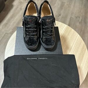 Brand New Giuseppe Zanotti Women’s Double Zip Wedge Low Top Sneaker.